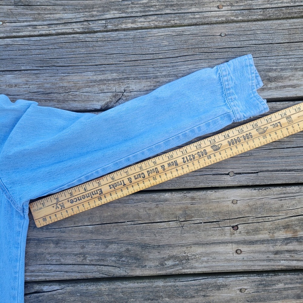 VTG Wrangler Western Wear For Women Denim Pearl Snap Embroidered Long SleeveRead - Picture 7 of 9
